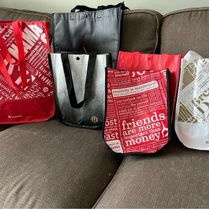 Lululemon Reusable Shopping Bags Lot of 2 Large 4 small
